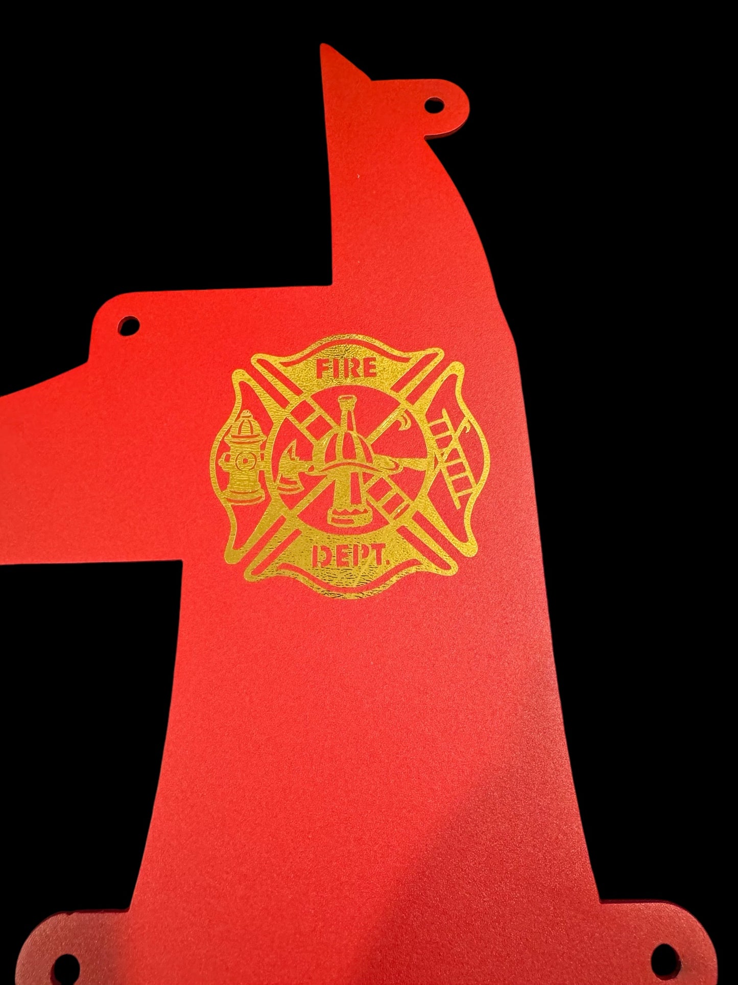 Firefighters tattered wall flag