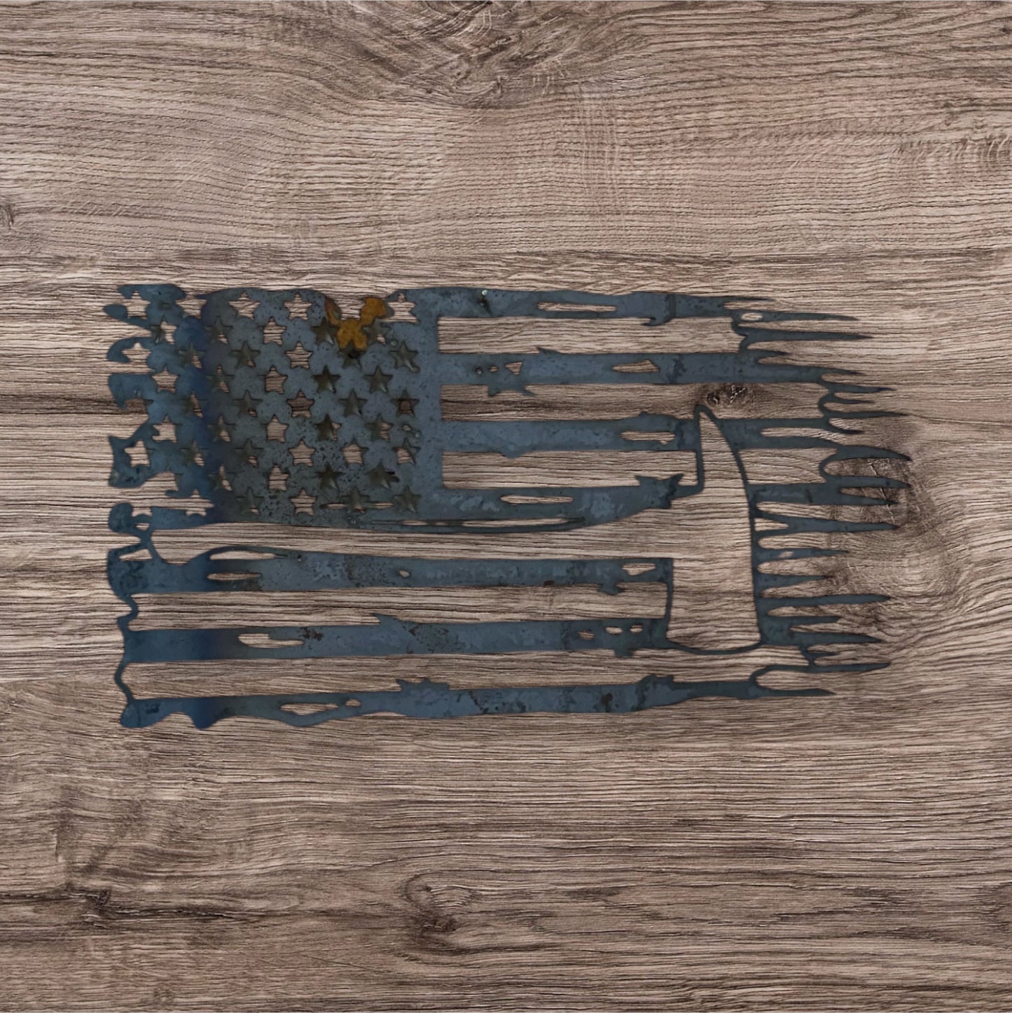 Firefighters tattered wall flag